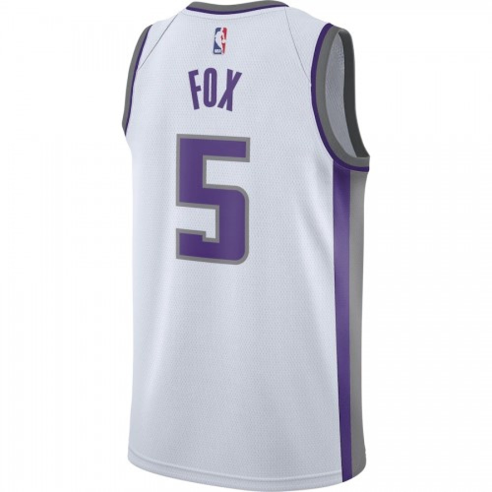 Men's Sacramento Kings De'Aaron Fox #5 White Swingman Jersey - Association Edition-Pro Kit Vault | Brand New 26/27 Sports Jerseys